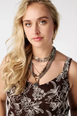 Crochet top met bloemenprint