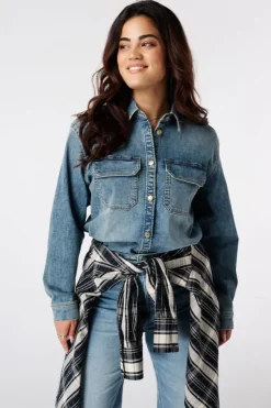 Denim blouse