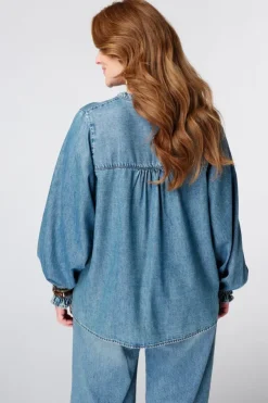 Denim blouse