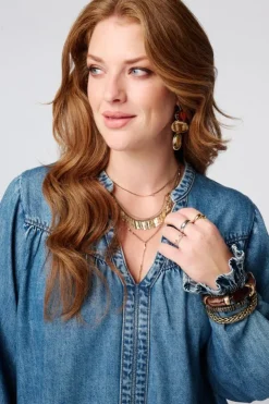 Denim blouse