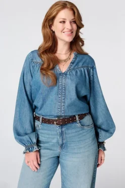 Denim blouse