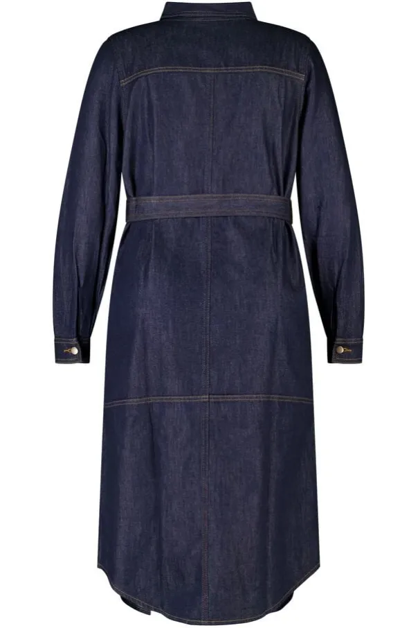 Denim jurk met ceintuur