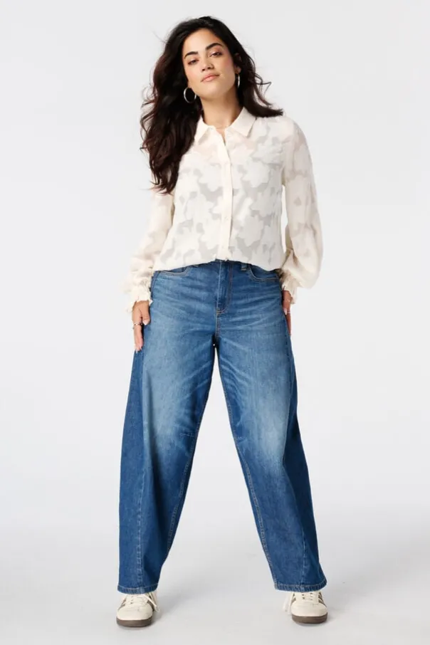 Doorschijnende blouse