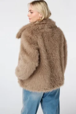 Faux fur jas