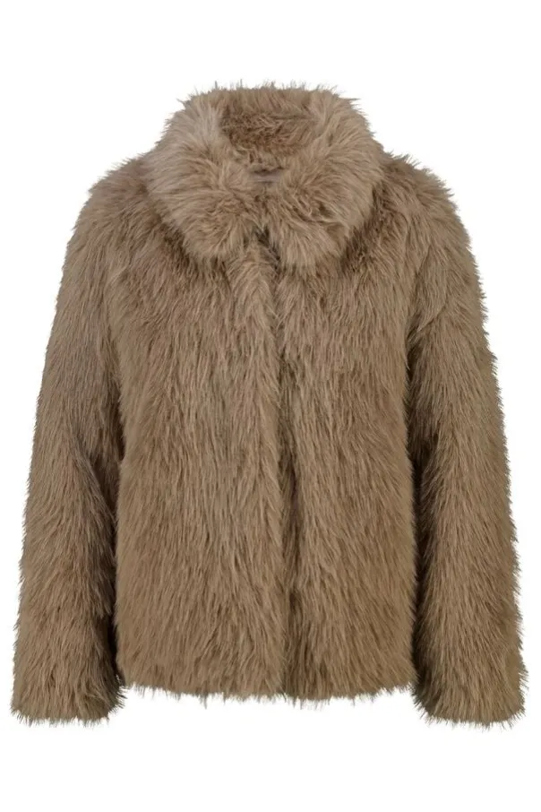 Faux fur jas