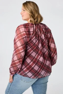 Geruite blouse
