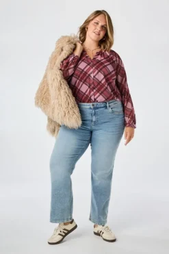 Geruite blouse