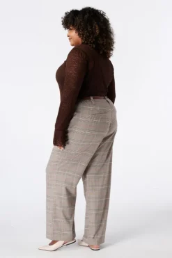 Geruite broek met ceintuur