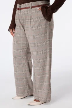 Geruite broek met ceintuur