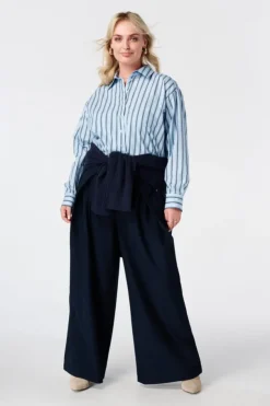 Gestreepte ballon blouse