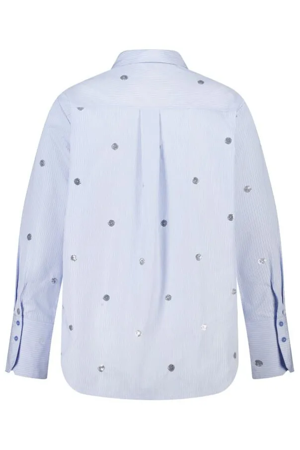 Gestreepte blouse met pailletten