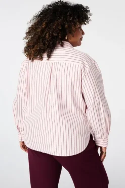 Gestreepte blouse met strass steentjes
