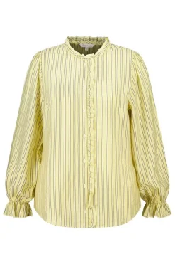 Gestreepte blouse met volants