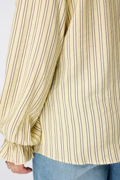 Gestreepte blouse met volants