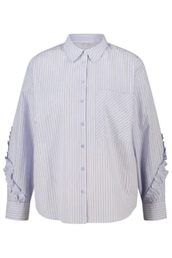 Gestreepte blouse met volants