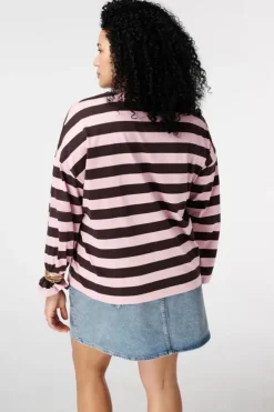 Gestreepte lange mouwen top