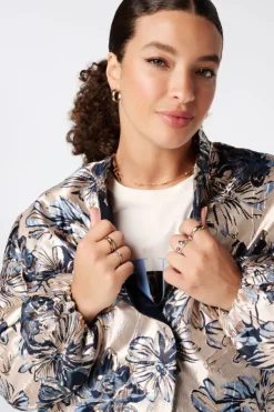 Jacquard bomber jacket