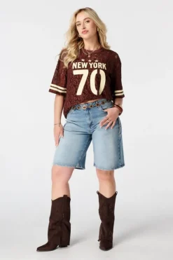 Kanten top in jersey look
