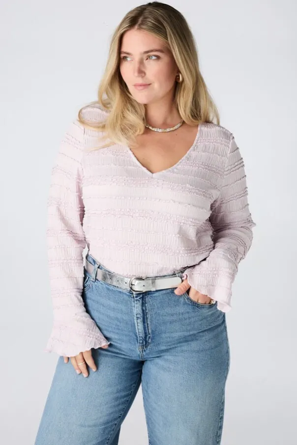 Kanten top met ruffles