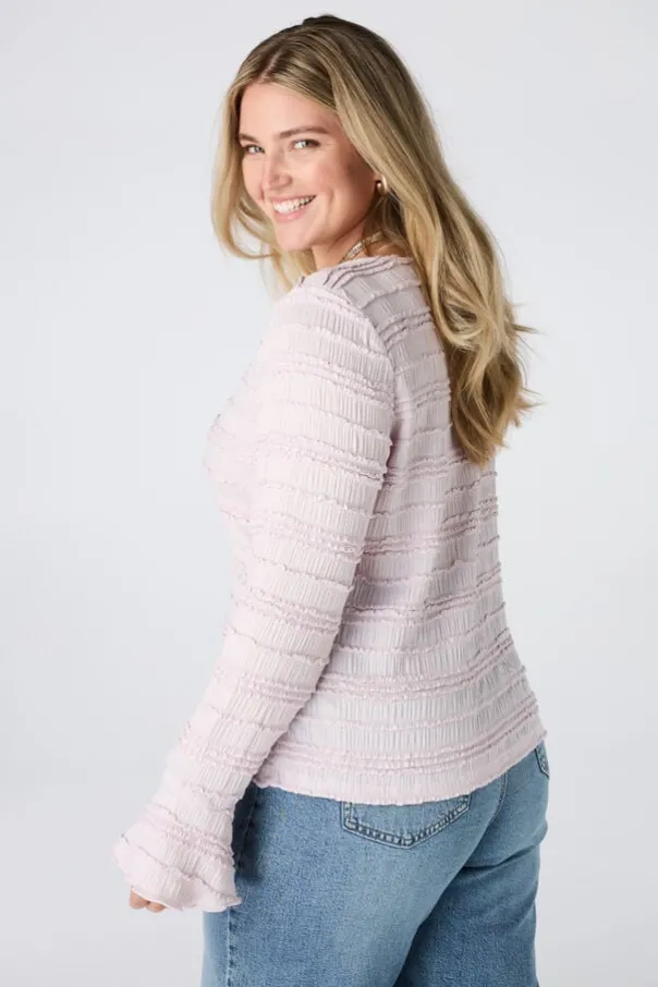 Kanten top met ruffles