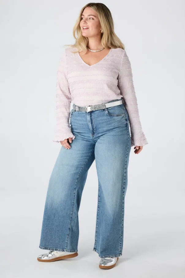 Kanten top met ruffles