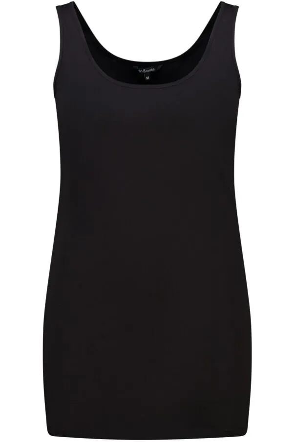 Katoenen extra lange singlet