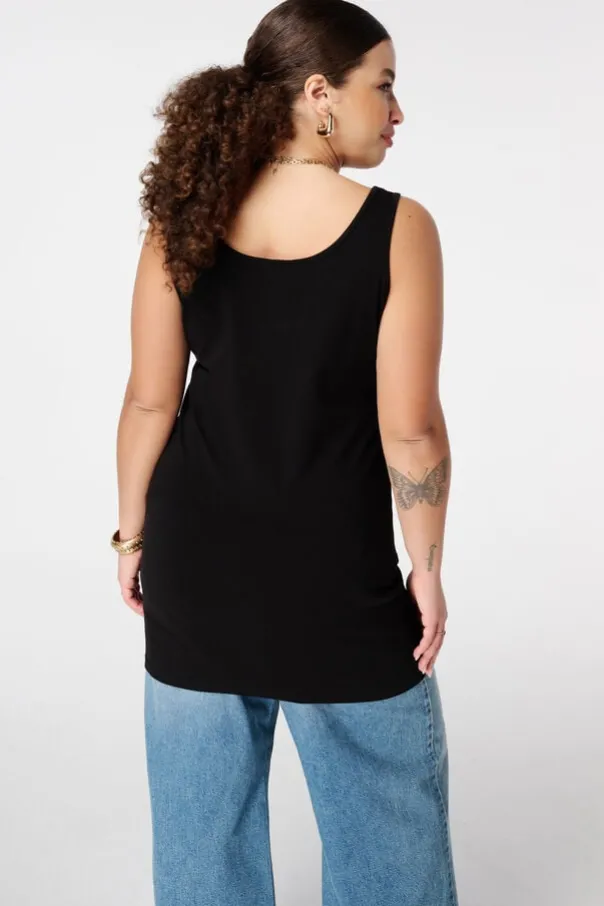 Katoenen extra lange singlet