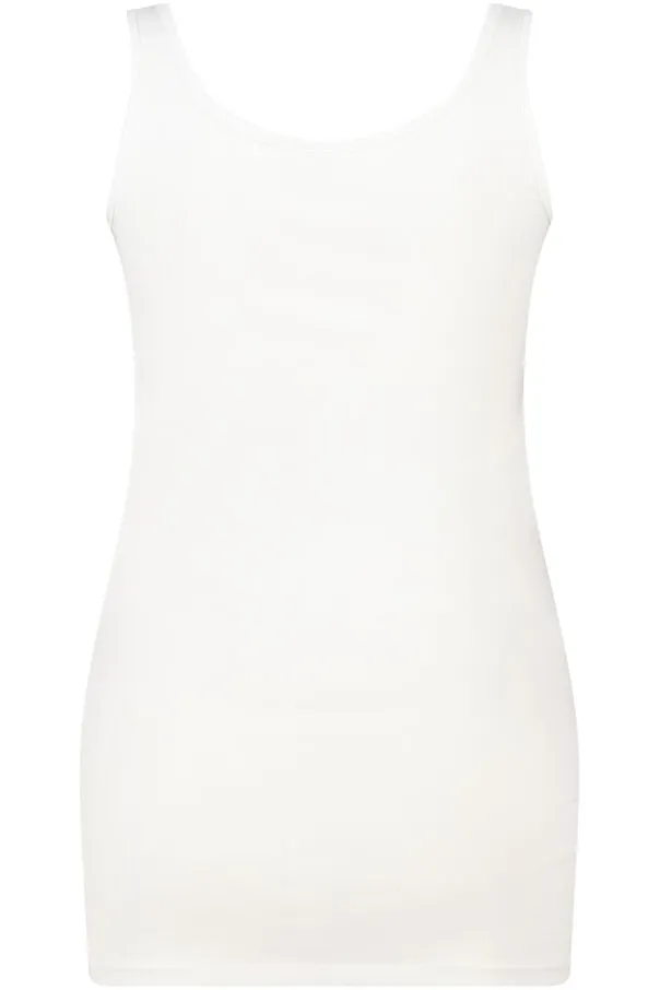 Katoenen extra lange singlet
