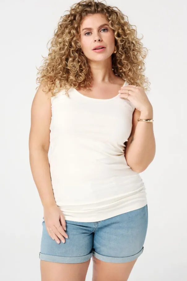 Katoenen extra lange singlet