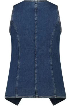 Lang denim gilet