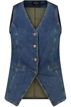 Lang denim gilet