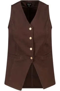 Lang denim gilet