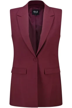 Lang gilet met knoopsluiting