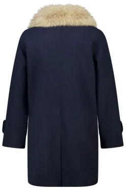 Manteljas met faux fur kraag
