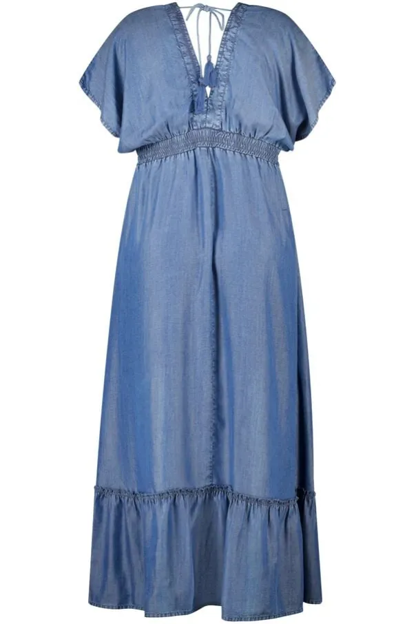 Maxi jurk in demin look