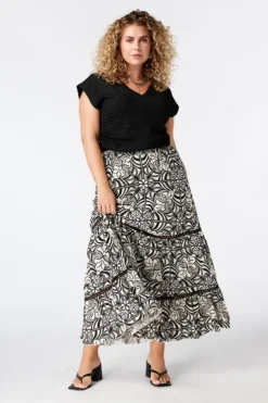 Maxi rok met print