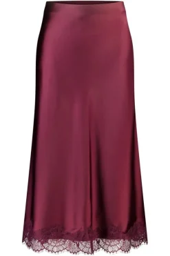 Midi rok in satijnlook