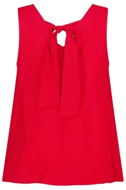 Mouwloze blouse met striksluiting