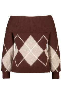 Off shoulder trui