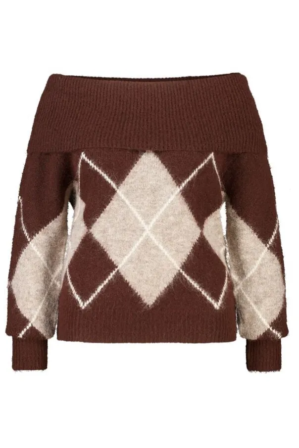 Off shoulder trui