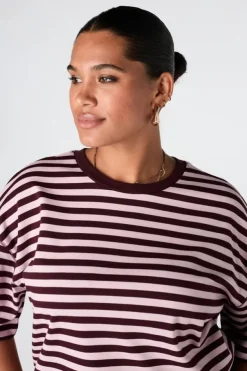 Oversized gestreept t-shirt