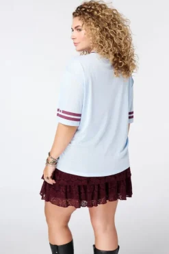 Oversized jersey met sportieve print