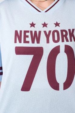 Oversized jersey met sportieve print