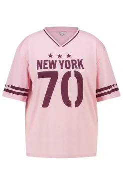 Oversized jersey met sportieve print