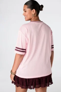 Oversized jersey met sportieve print