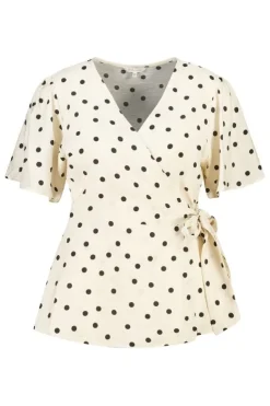 Overslag blouse met polka dot