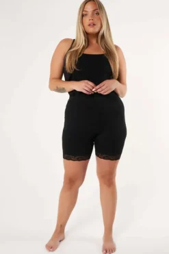 2 - pack korte legging met kant