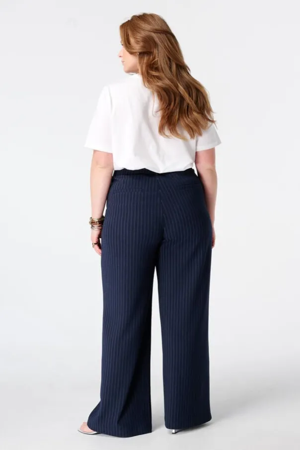 Pantalon met krijtstreep