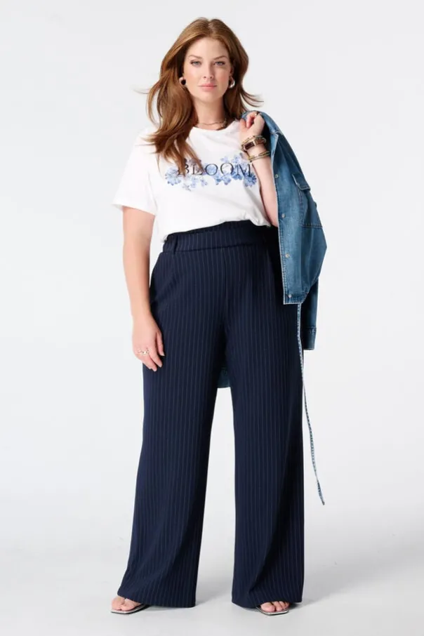 Pantalon met krijtstreep