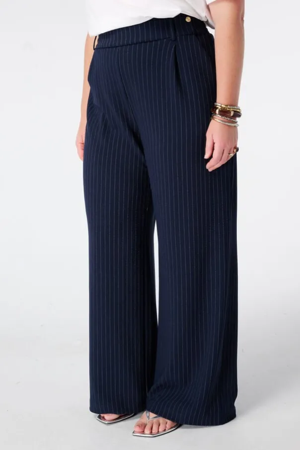 Pantalon met krijtstreep